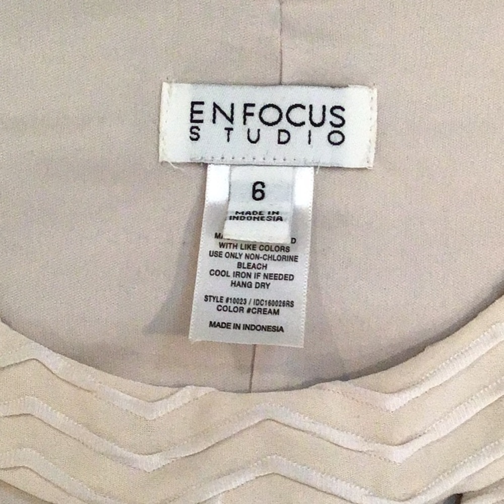 Enfocus Studio cream stretch dress size 6 - Picture 7 of 7